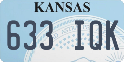 KS license plate 633IQK
