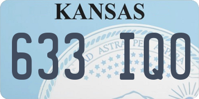 KS license plate 633IQO