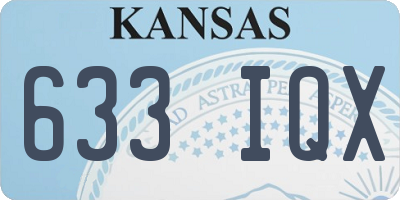 KS license plate 633IQX