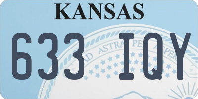 KS license plate 633IQY