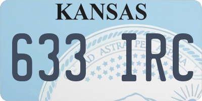 KS license plate 633IRC