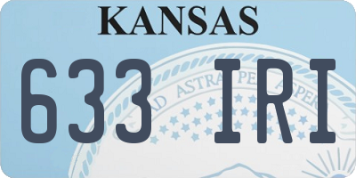 KS license plate 633IRI