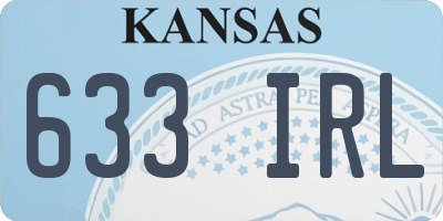 KS license plate 633IRL