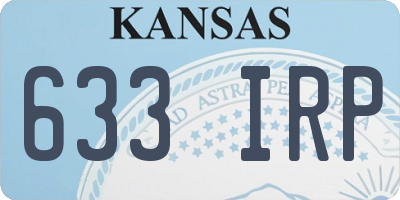 KS license plate 633IRP