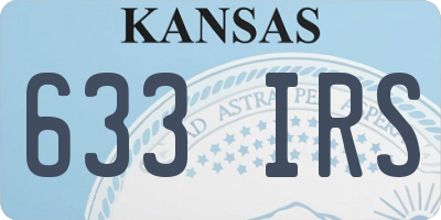 KS license plate 633IRS