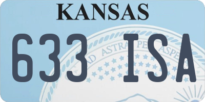 KS license plate 633ISA