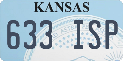 KS license plate 633ISP