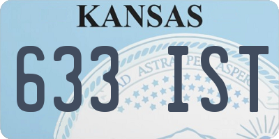 KS license plate 633IST