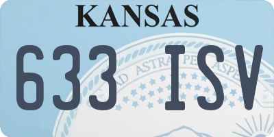 KS license plate 633ISV