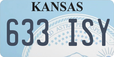 KS license plate 633ISY