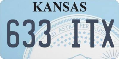 KS license plate 633ITX