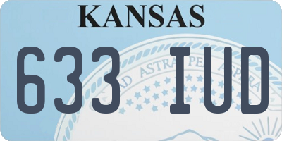 KS license plate 633IUD