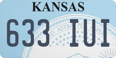 KS license plate 633IUI