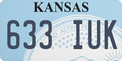 KS license plate 633IUK