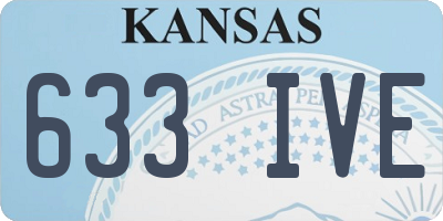 KS license plate 633IVE
