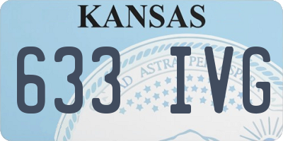KS license plate 633IVG