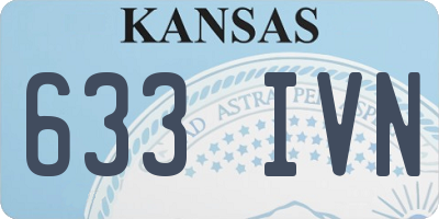 KS license plate 633IVN