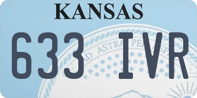 KS license plate 633IVR