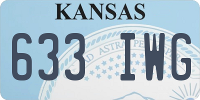 KS license plate 633IWG