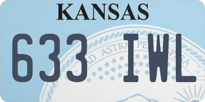 KS license plate 633IWL