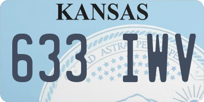 KS license plate 633IWV