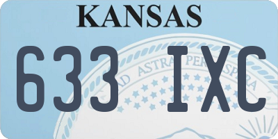 KS license plate 633IXC