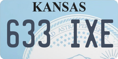 KS license plate 633IXE