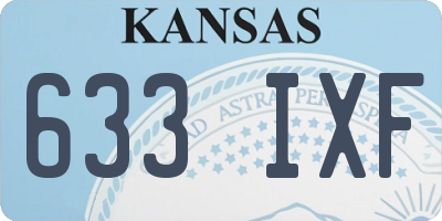 KS license plate 633IXF