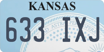 KS license plate 633IXJ