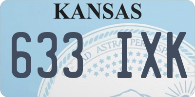 KS license plate 633IXK