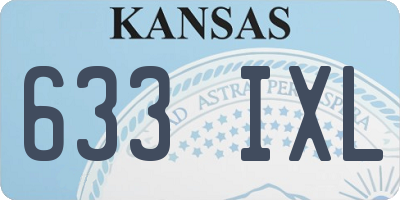 KS license plate 633IXL
