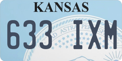 KS license plate 633IXM