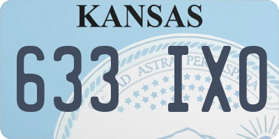 KS license plate 633IXO