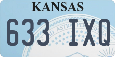 KS license plate 633IXQ