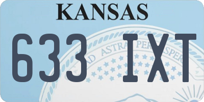 KS license plate 633IXT