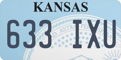 KS license plate 633IXU