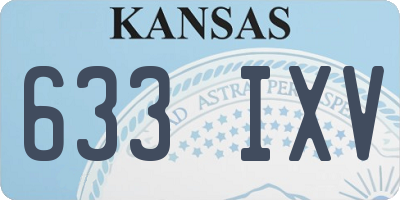 KS license plate 633IXV