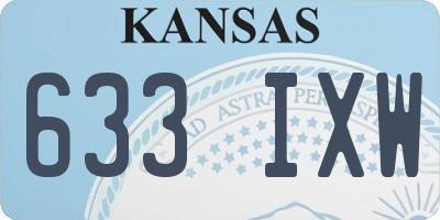 KS license plate 633IXW