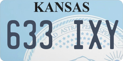 KS license plate 633IXY