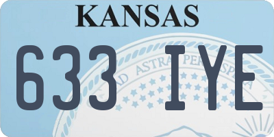 KS license plate 633IYE