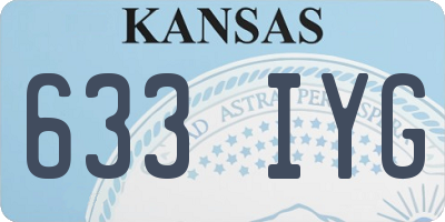 KS license plate 633IYG