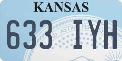 KS license plate 633IYH