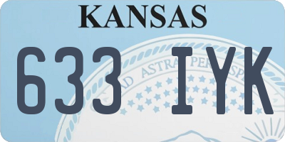 KS license plate 633IYK