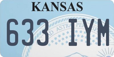 KS license plate 633IYM
