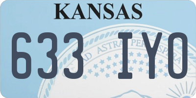 KS license plate 633IYO