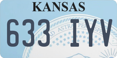 KS license plate 633IYV