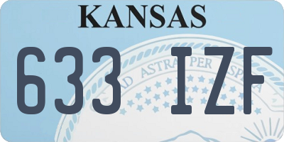 KS license plate 633IZF