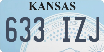 KS license plate 633IZJ