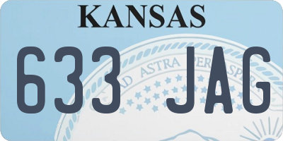 KS license plate 633JAG