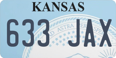 KS license plate 633JAX